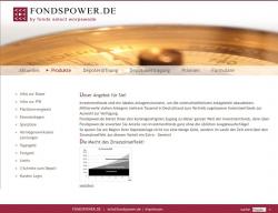 Screenshot der Internetpr�senz fondspower.de