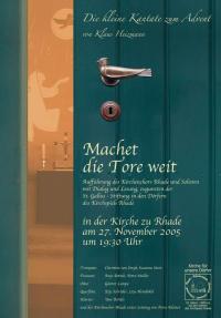 Plakat f�r die St. Gallus Kirchengemeinde in Rhade